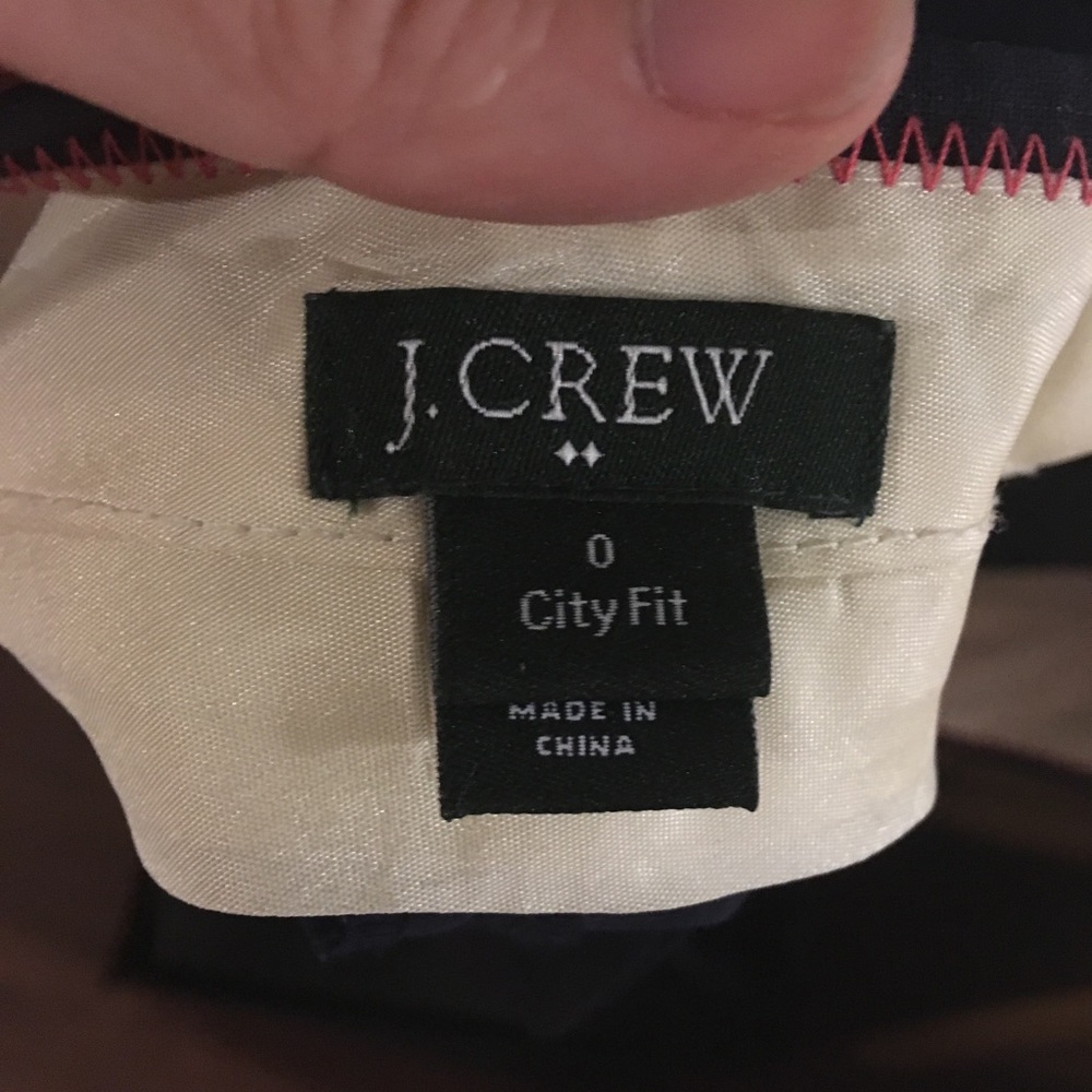 J Crew navy pinstripe suit pants